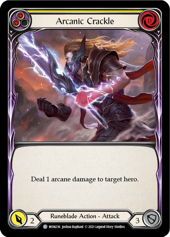 Arcanic Crackle (Yellow) (236) [MON] - Flesh and Blood TCG Single
