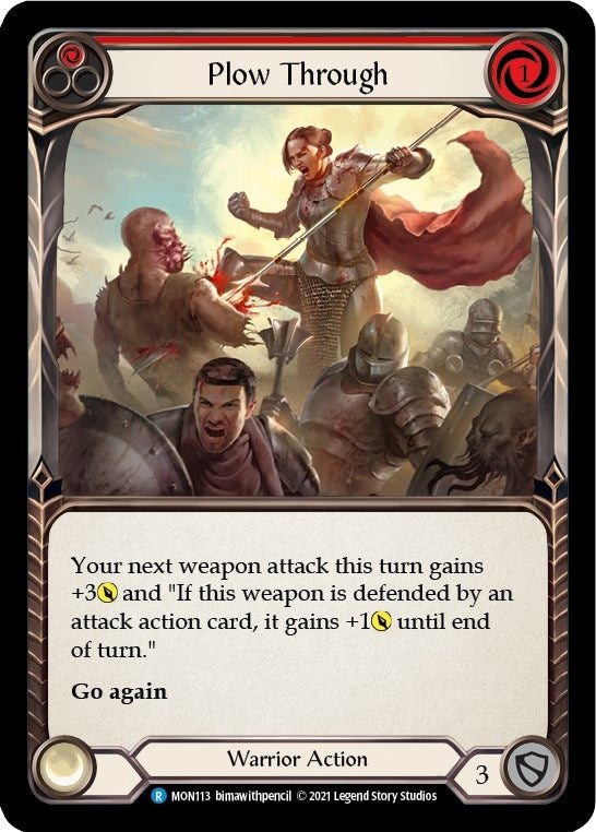 Plow Through (Red) (113) [MON] - Flesh and Blood TCG Single