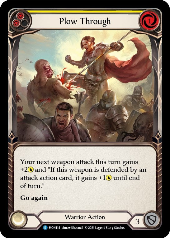 Plow Through (Yellow) (114) [MON] - Flesh and Blood TCG Single