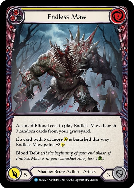 Endless Maw (Yellow) (127) [MON] - Flesh and Blood TCG Single