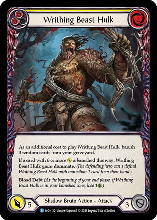 Writhing Beast Hulk (Yellow) (130) [MON] - Flesh and Blood TCG Single