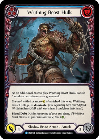 Writhing Beast Hulk (Blue) (131) [MON] - Flesh and Blood TCG Single