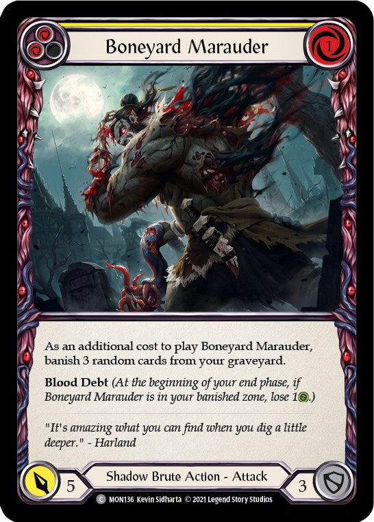 Boneyard Marauder (Yellow) (136) [MON] - Flesh and Blood TCG Single