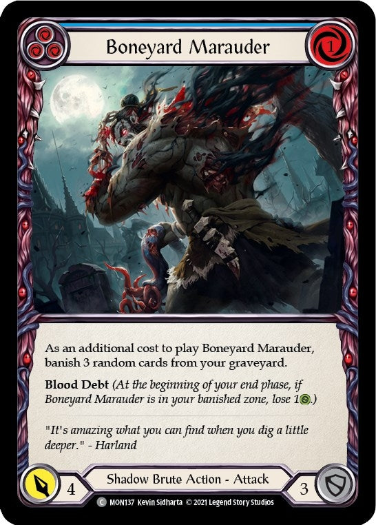 Boneyard Marauder (Blue) (137) [MON] - Flesh and Blood TCG Single