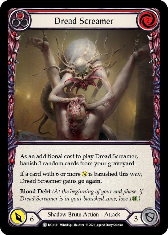 Dread Screamer (Red) (141) [MON] - Flesh and Blood TCG Single