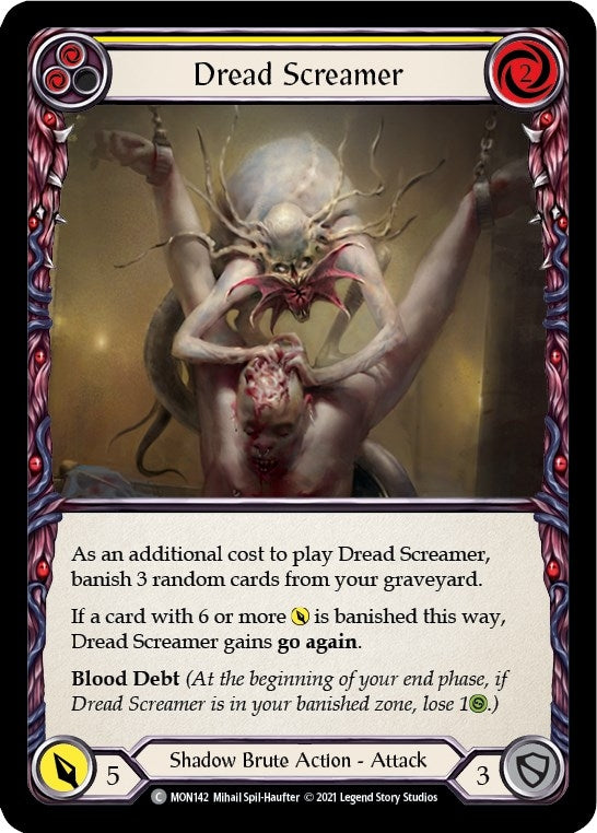 Dread Screamer (Yellow) (142) [MON] - Flesh and Blood TCG Single