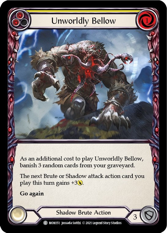 Unworldly Bellow (Yellow) (151) [MON] - Flesh and Blood TCG Single
