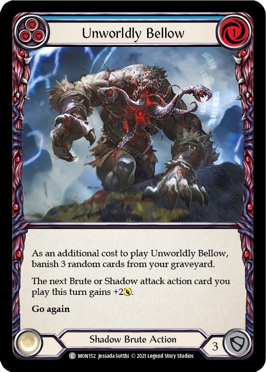 Unworldly Bellow (Blue) (152) [MON] - Flesh and Blood TCG Single