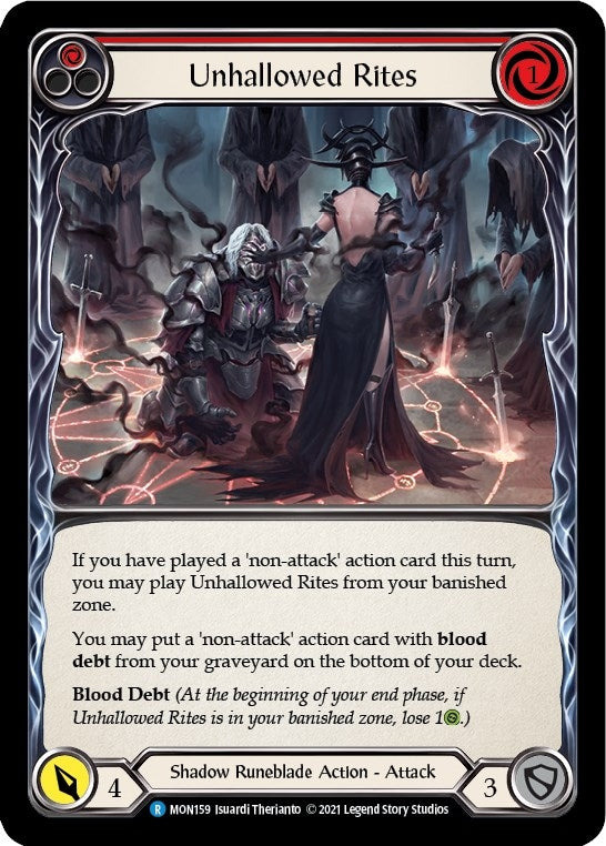 Unhallowed Rites (Red) (159) [MON] - Flesh and Blood TCG Single