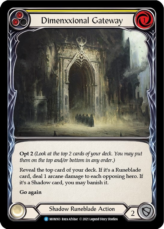 Dimenxxional Gateway (Yellow) (163) [MON] - Flesh and Blood TCG Single