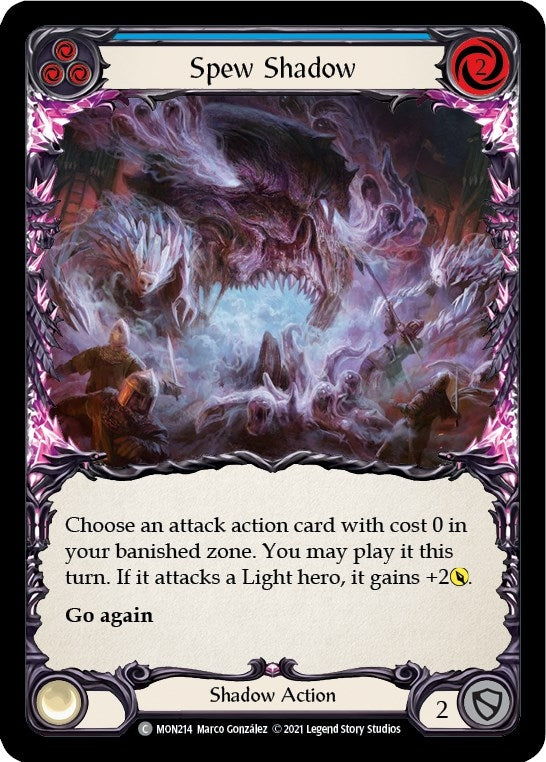 Spew Shadow (Blue) (214) [MON] - Flesh and Blood TCG Single