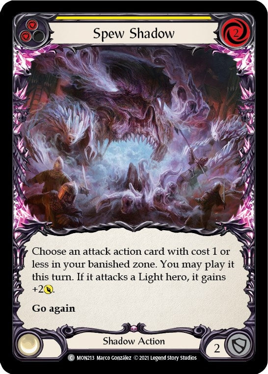 Spew Shadow (Yellow) (213) [MON] - Flesh and Blood TCG Single