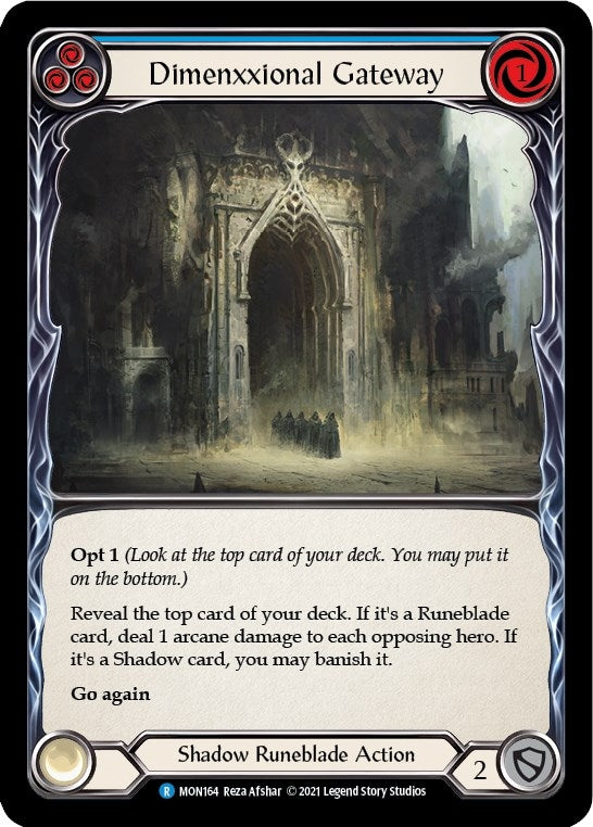 Dimenxxional Gateway (Blue) (164) [MON] - Flesh and Blood TCG Single