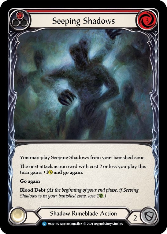 Seeping Shadows (Red) (165) [MON] - Flesh and Blood TCG Single