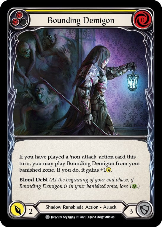 Bounding Demigon (Yellow) (169) [MON] - Flesh and Blood TCG Single