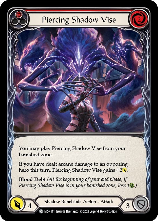 Piercing Shadow Vise (Red) (171) [MON] - Flesh and Blood TCG Single