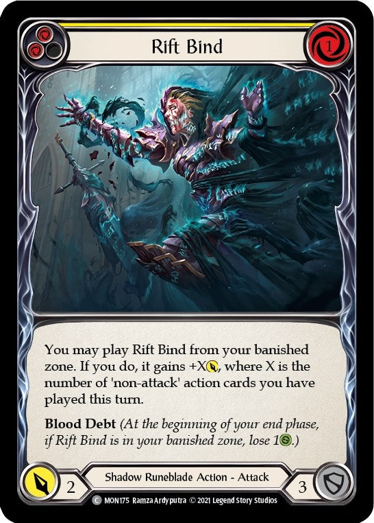 Rift Bind (Yellow) (175) [MON] - Flesh and Blood TCG Single