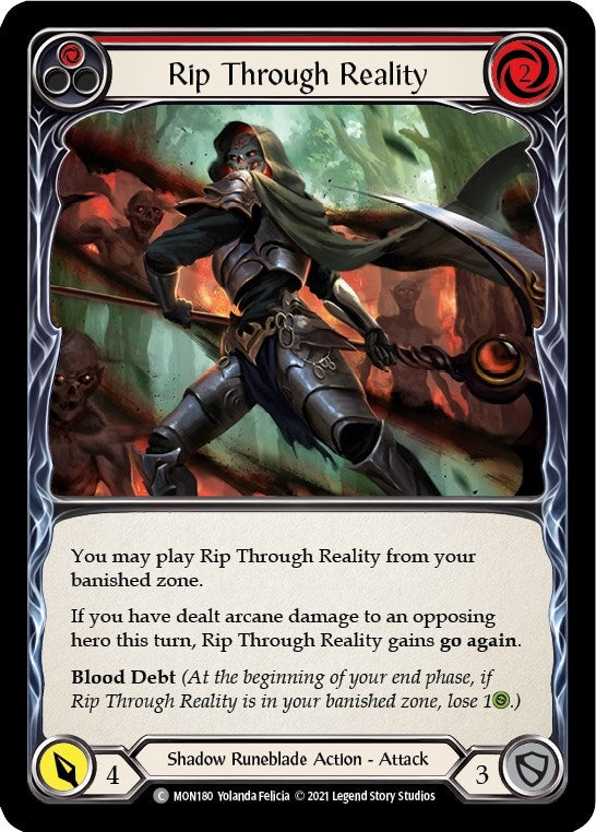 Rip Through Reality (Red) (180) [MON] - Flesh and Blood TCG Single