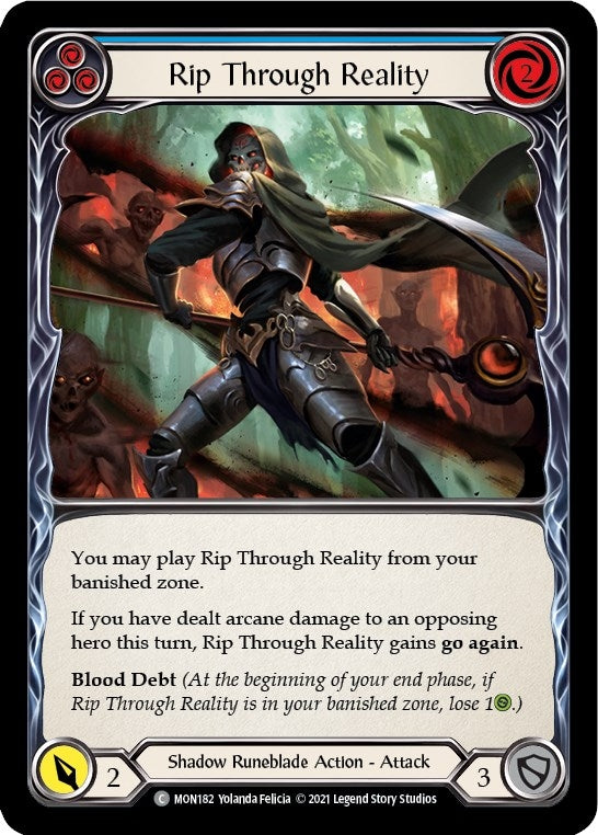 Rip Through Reality (Blue) (182) [MON] - Flesh and Blood TCG Single