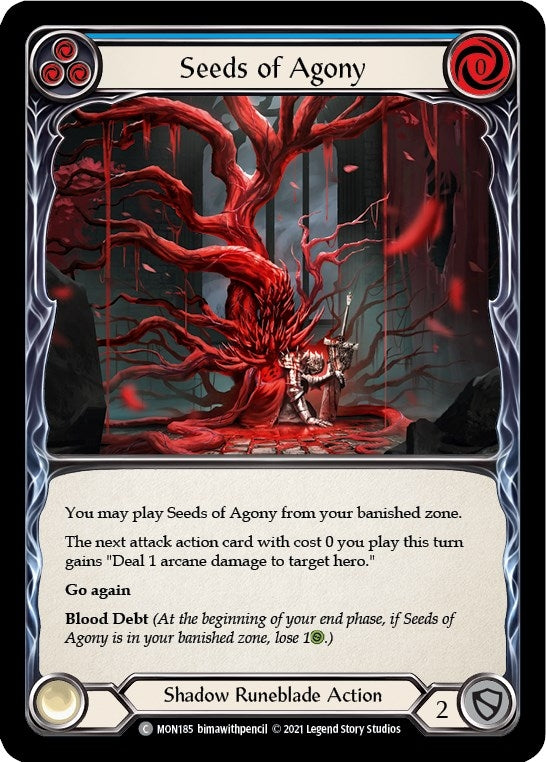 Seeds of Agony (Blue) (185) [MON] - Flesh and Blood TCG Single