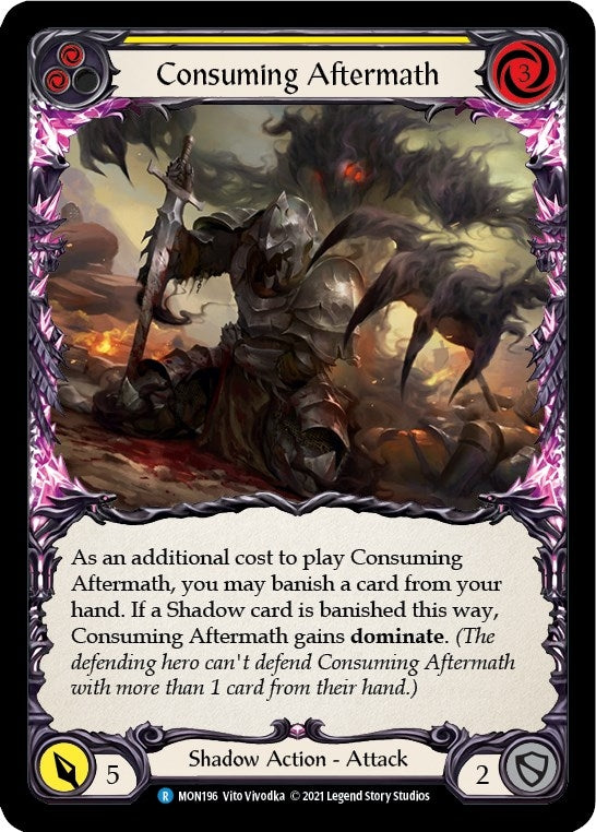 Consuming Aftermath (Yellow) (196) [MON] - Flesh and Blood TCG Single
