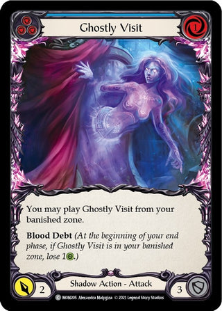 Ghostly Visit (Blue) (205) [MON] - Flesh and Blood TCG Single