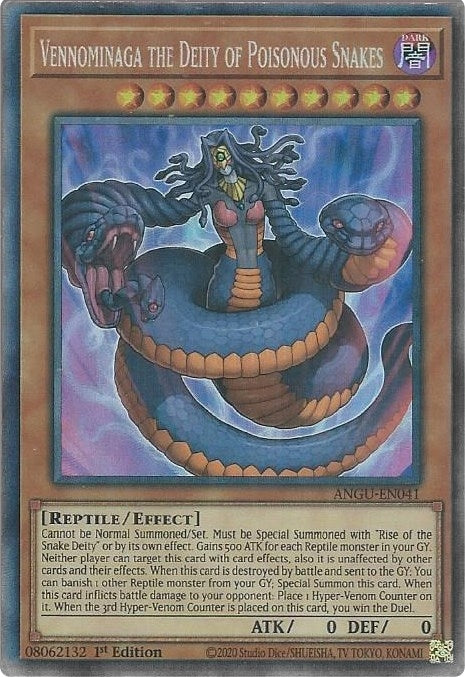 Vennominaga the Deity of Poisonous Snakes (CR) (41) (ANGU) - YuGiOh Single