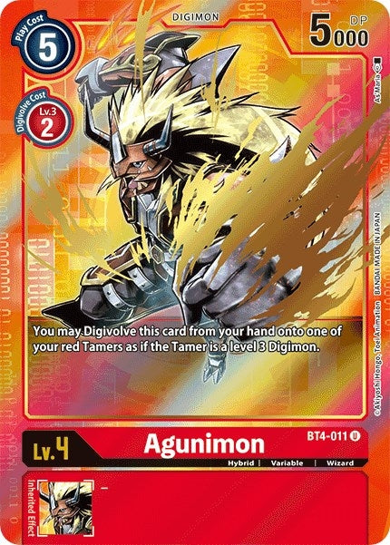 Agunimon (Alternate Art) (4011) [BT04] - Digimon Card Game Single
