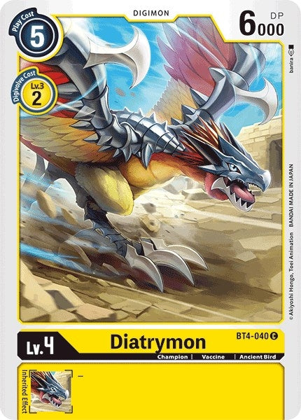 Diatrymon (4040) [BT04] - Digimon Card Game Single
