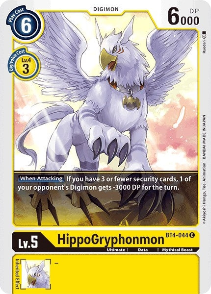 HippoGryphonmon (4044) [BT04] - Digimon Card Game Single