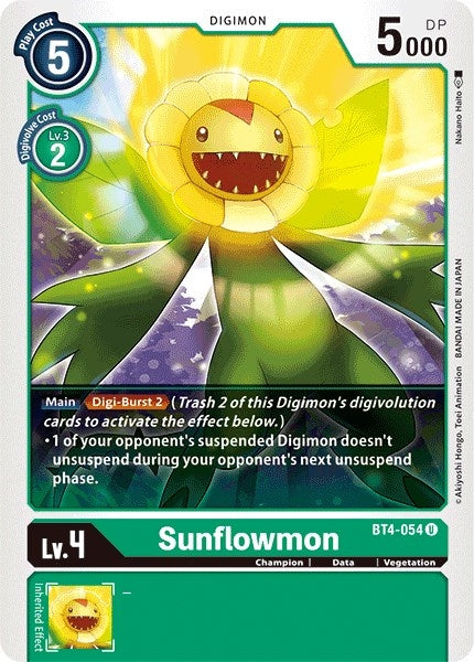 Sunflowmon (4054) [BT04] - Digimon Card Game Single