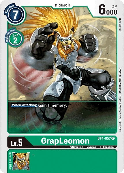 GrapLeomon (4057) [BT04] - Digimon Card Game Single