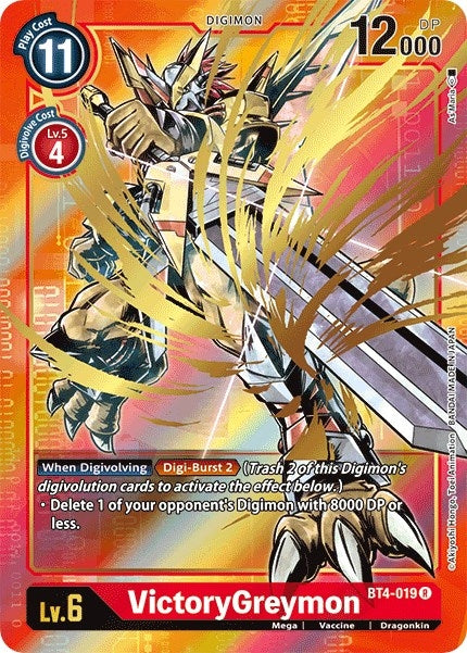 VictoryGreymon (Alternate Art) (4019) [BT04] - Digimon Card Game Single