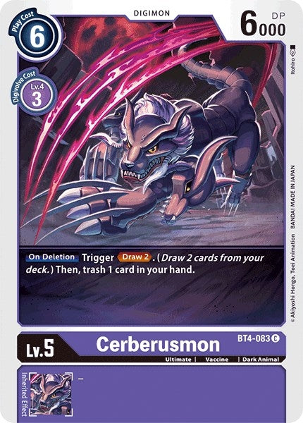 Cerberusmon (4083) [BT04] - Digimon Card Game Single