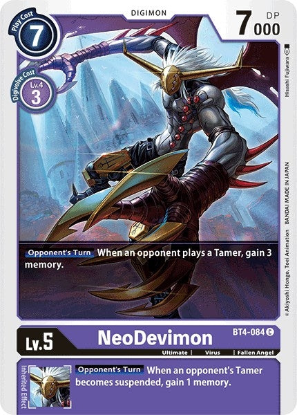 NeoDevimon (4084) [BT04] - Digimon Card Game Single