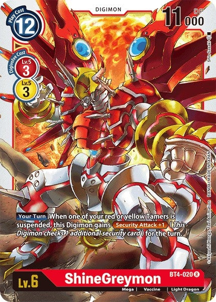 ShineGreymon (4020) [BT04] - Digimon Card Game Single