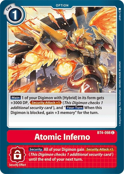 Atomic Inferno (4098) [BT04] - Digimon Card Game Single