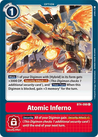 Atomic Inferno (4098) [BT04] - Digimon Card Game Single