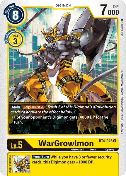 WarGrowlmon (4046) [BT04] - Digimon Card Game Single