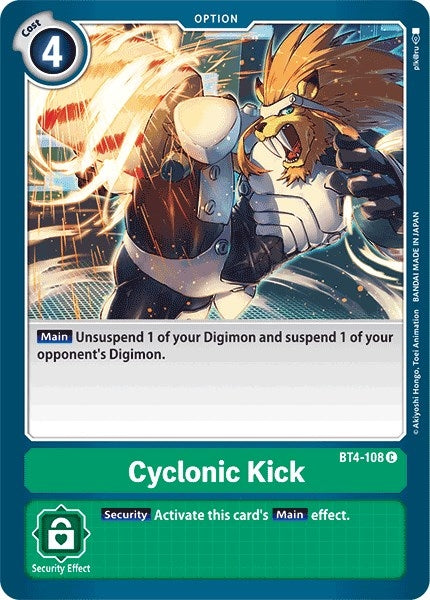 Cyclonic Kick (4108) [BT04] - Digimon Card Game Single