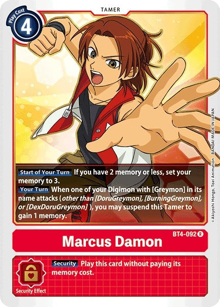 Marcus Damon (4092) [BT04] - Digimon Card Game Single