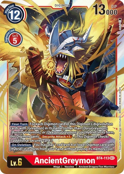 AncientGreymon (4113) [BT04] - Digimon Card Game Single