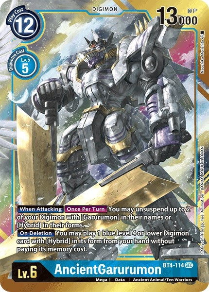 AncientGarurumon (Alternate Art) (4114) [BT04] - Digimon Card Game Single