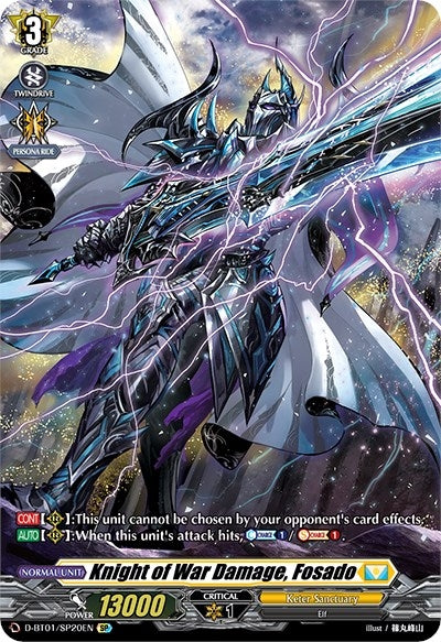 Knight of War Damage Fosado (SP) (120) [D-BT01] - Cardfight Vanguard Single