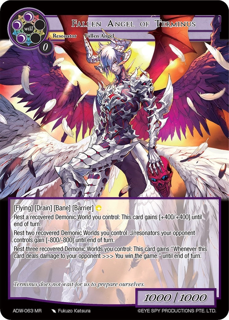 Fallen Angel of Terminus (63) [ADW] - Force of Will Single
