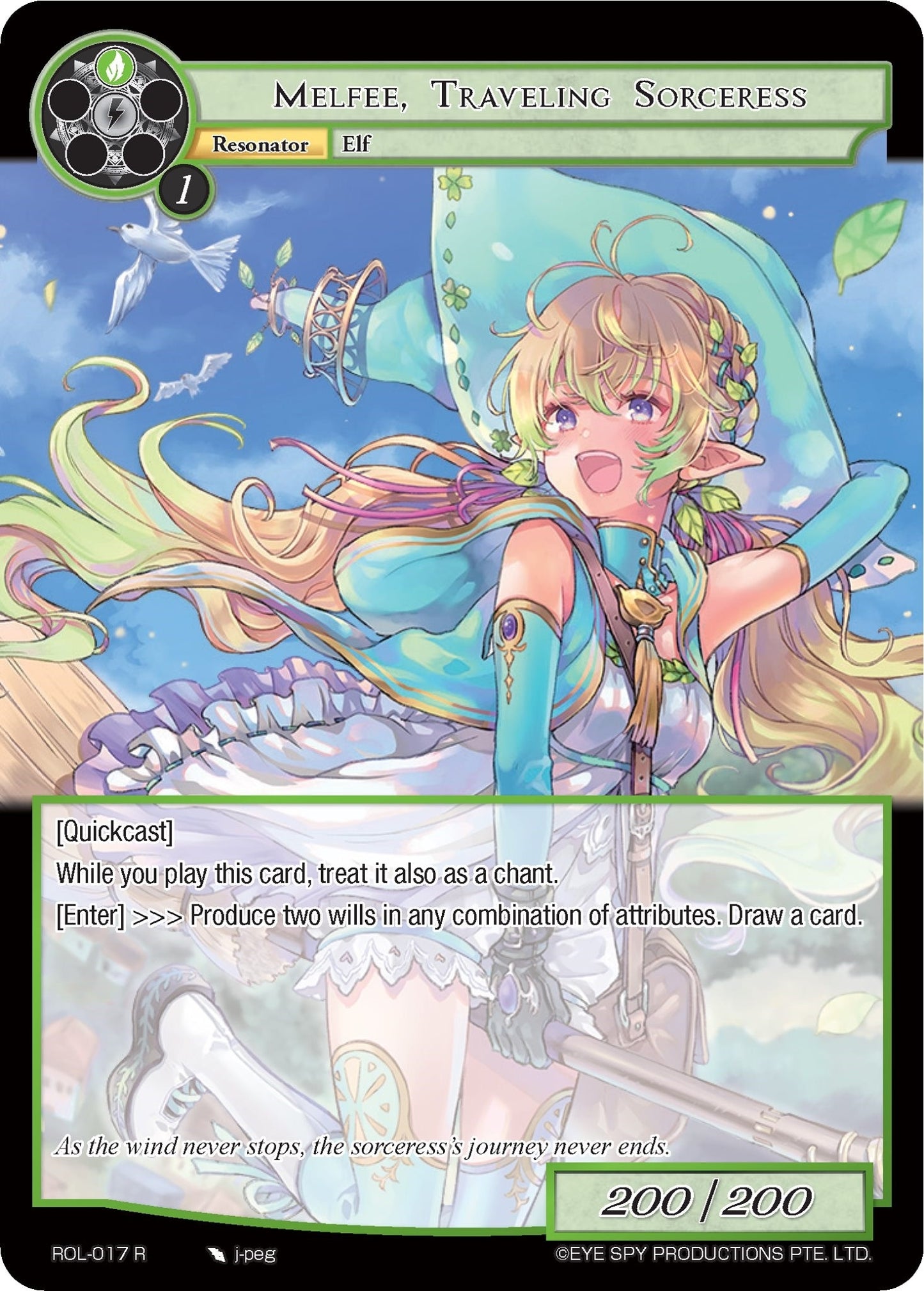 Melfee Traveling Sorceress (17) [ROL] - Force of Will Single