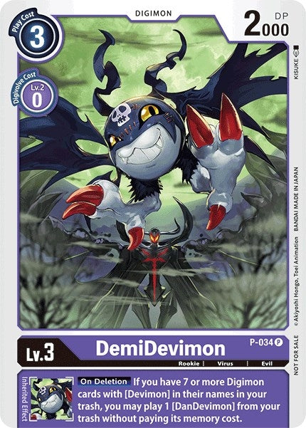 DemiDevimon - P-034 (34) [D-PR] - Digimon Card Game Single