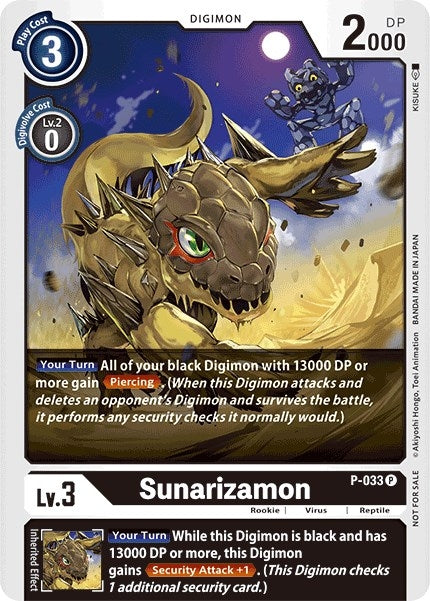 Sunarizamon - P-033 (Great Legend Power Up Pack) (33) [D-PR] - Digimon Card Game Single