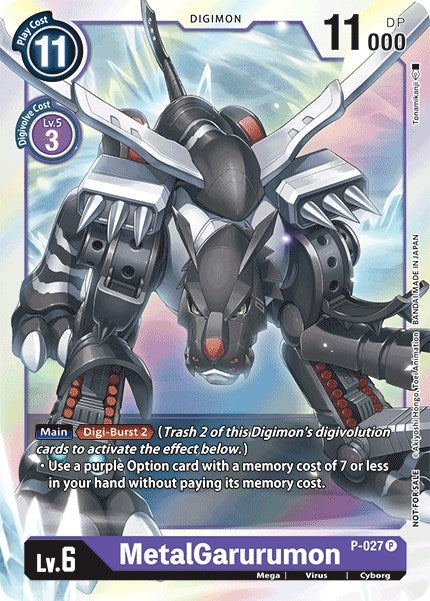 MetalGarurumon - P-027 (27) [D-PR] - Digimon Card Game Single