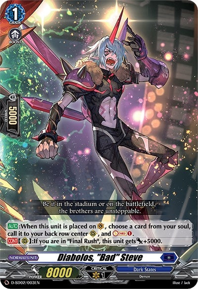 Diabolos ’Bad’ Steve (2003) [D-SD02] - Cardfight Vanguard Single